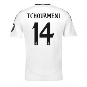 Pánské fotbalový oblečení Real Madrid Aurelien Tchouameni #14 Domácí košile 2024-25 Krátkým Rukávem